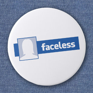 Faceless Woman - Anonymous Profile Pic 6 Cm Round Badge