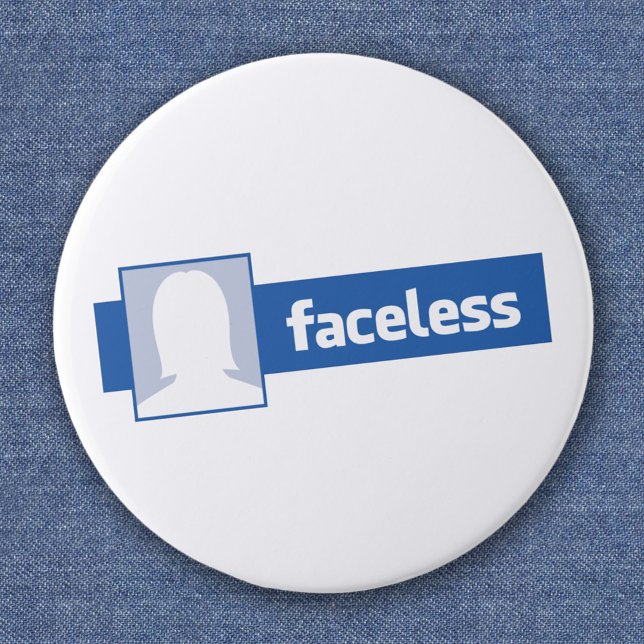 Faceless Woman - Anonymous Profile Pic 6 Cm Round Badge (Creator Uploaded)