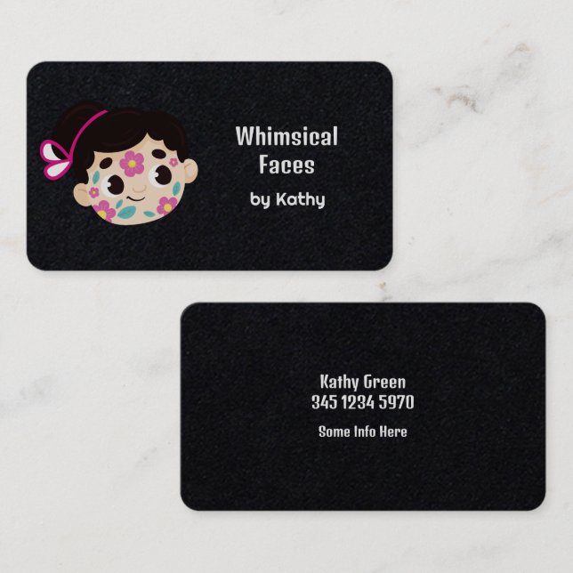 Facepainter Face Painting Premium Business Card (Front/Back)