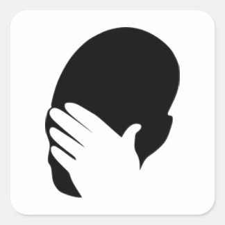 Facepalm Square Sticker