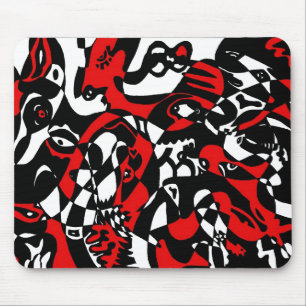 "Faces" Abstract Art Mouse Mat