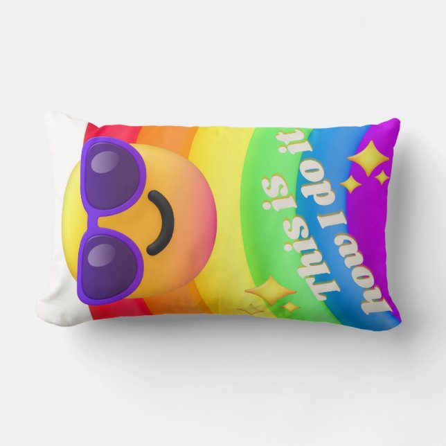 faces icons quotes lumbar cushion (Front)