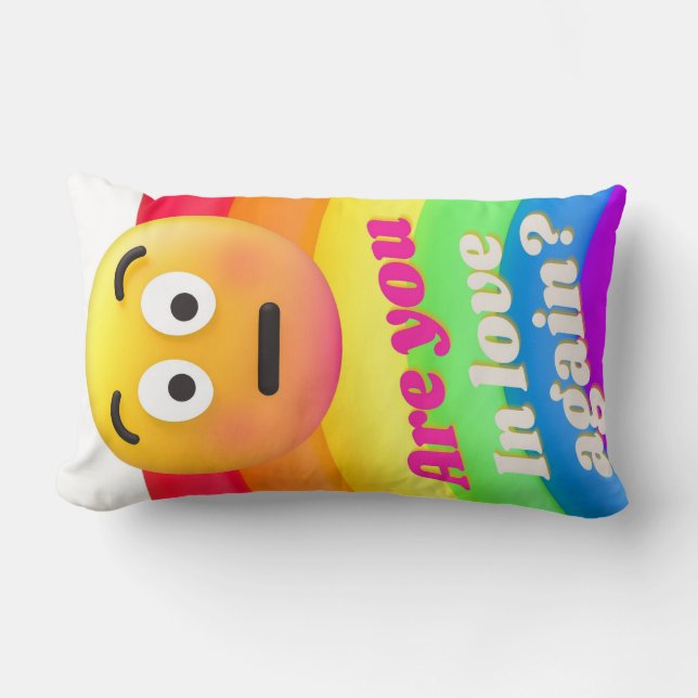 faces icons quotes lumbar cushion (Front)