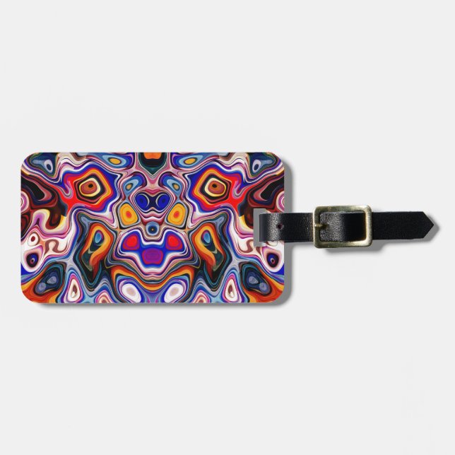 Faces In Abstract Shapes 3 Luggage Tag (Front Horizontal)