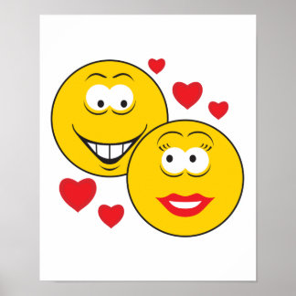 Faces in Love Valentine Poster