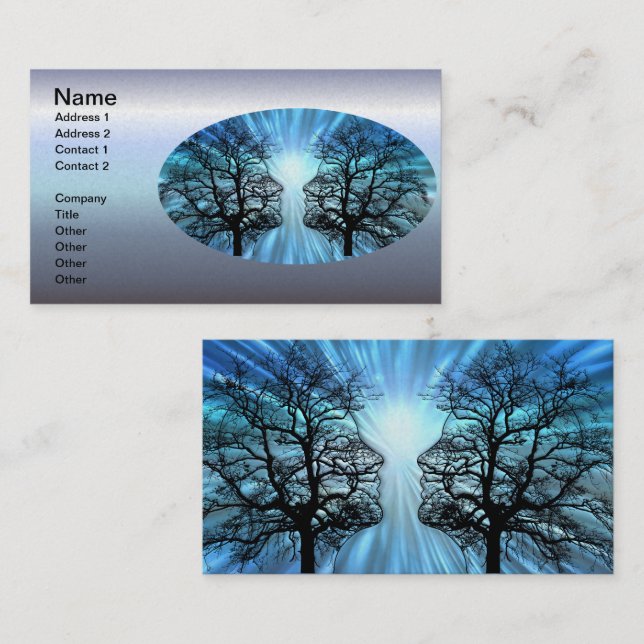 Faces in Trees Look Like Brain Nerves Business Card (Front/Back)