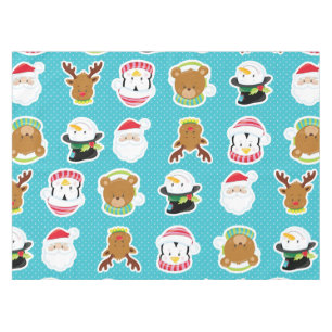 Faces of Christmas Tablecloth
