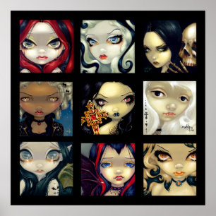 Faces of Faery Vampires #1 ART PRINT gothic fairy