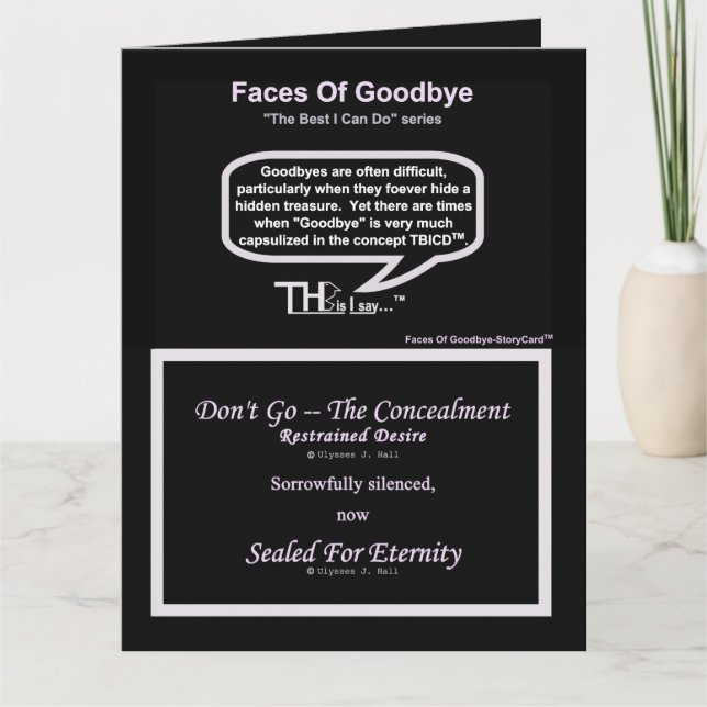 Faces Of Goodbye – Restrained Desire Lavender Card (Front)