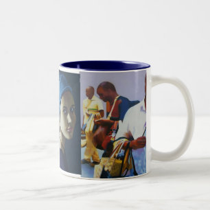 Faces of Italy Two-Tone Coffee Mug