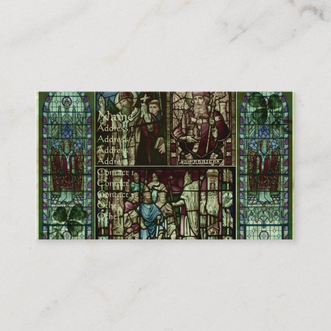 Faces of Saint Patrick Business Card (Front)