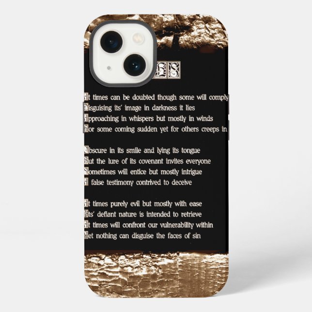 Faces of Sin iPhone Case (Back)
