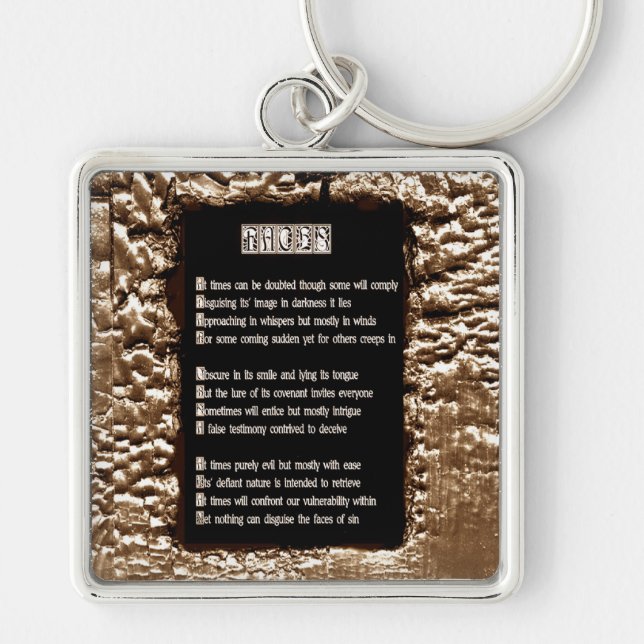 Faces of Sin Key Ring (Front)