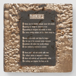 Faces of Sin Stone Coaster