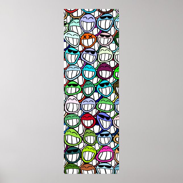 Faces Pattern Poster (Front)