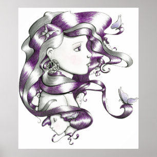 faces purple poster
