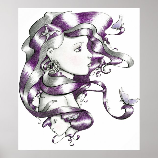 faces purple poster (Front)