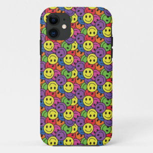 Faces Retro Hippy Pattern iPhone 11 Case