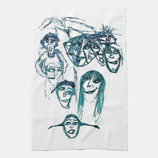 FACES TEA TOWEL