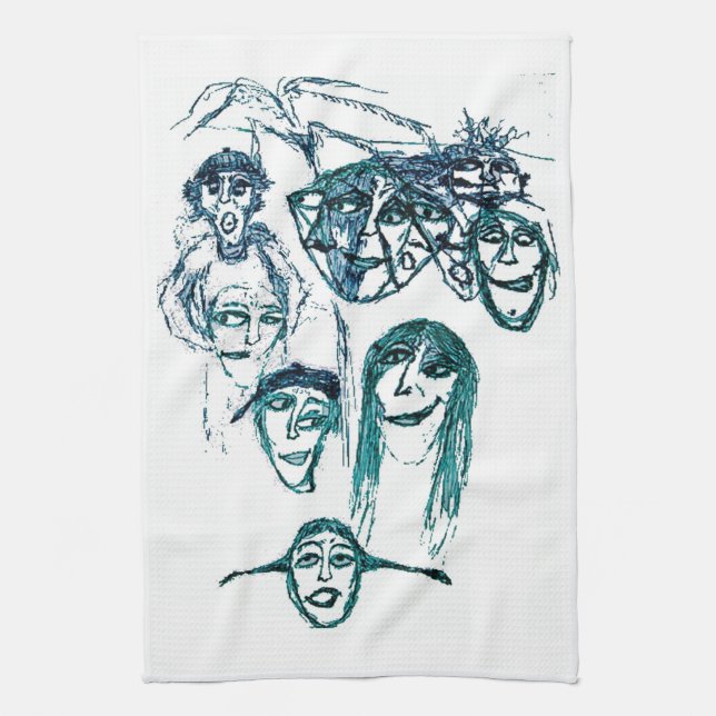 FACES TEA TOWEL (Vertical)