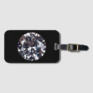 Faceted Elegant Diamond Gem Image Luggage Tag