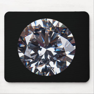 Faceted Elegant Diamond Gem Image Mouse Mat