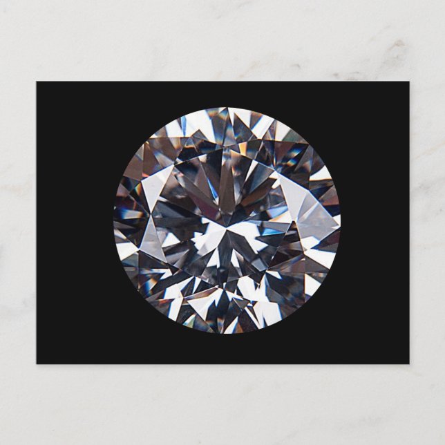 Faceted Elegant Diamond Gem Image Postcard (Front)