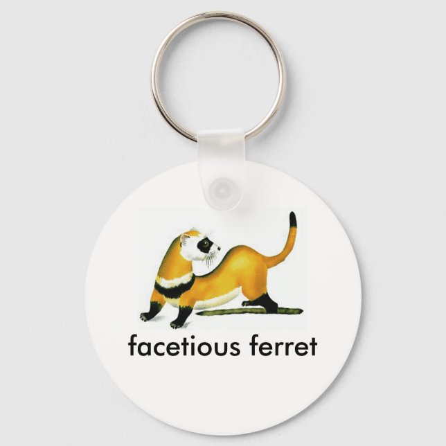facetious ferret key ring (Front)