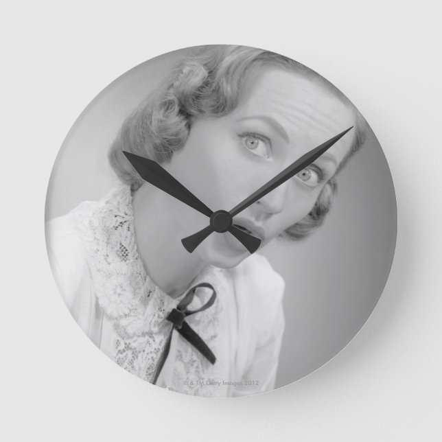 Facial Expressions Round Clock (Front)