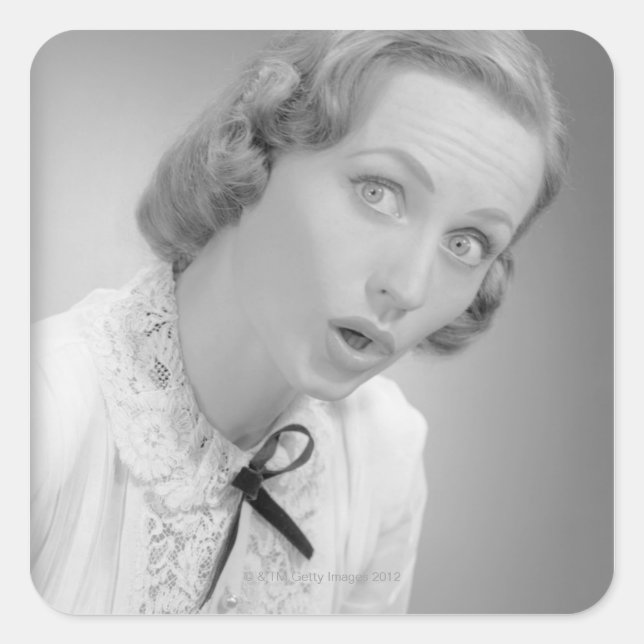 Facial Expressions Square Sticker (Front)