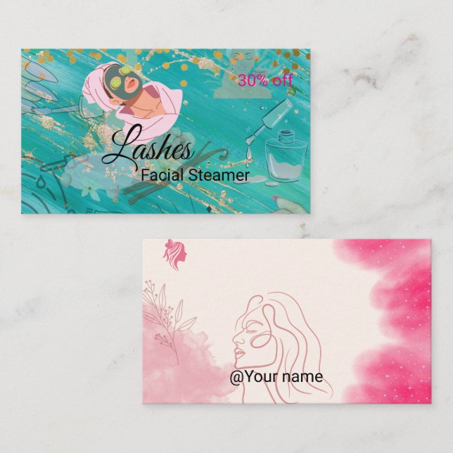 Facial Steamer Business Card (Front/Back)