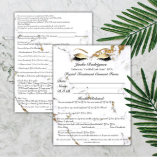 Facial Treatment Consent Form Marble Part 1 Flyer