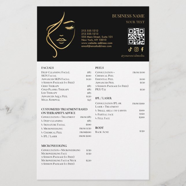 FACIAL TREATMENTS Beauty Salon flyer (Front)