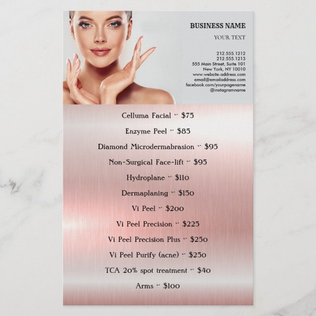 FACIAL TREATMENTS Beauty Salon flyer (Front)