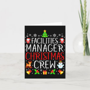 Facilities Manager Christmas Crew Matching Xmas  Card