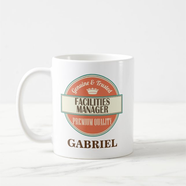 Facilities Manager Personalised Office Mug Gift (Left)