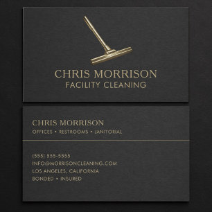 Facility Cleaning Services Professional Business Card