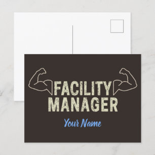 Facility Manager or Janitor and caretaker gift Holiday Postcard