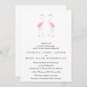 Facing Flamingos Invitation