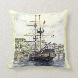 'Facing Fowey' Pillow