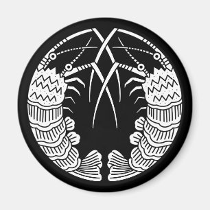 Facing spiny lobsters magnet