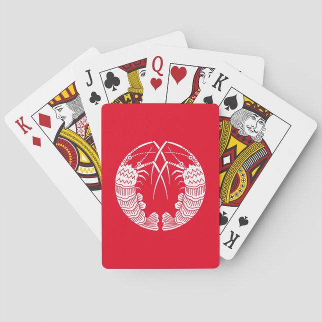 Facing spiny lobsters Playing Cards (Back)