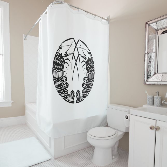 Facing spiny lobsters Shower Curtains (In Situ)