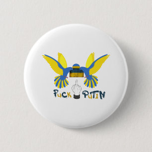 Fack putin ,Support Ukraine Classic 6 Cm Round Badge