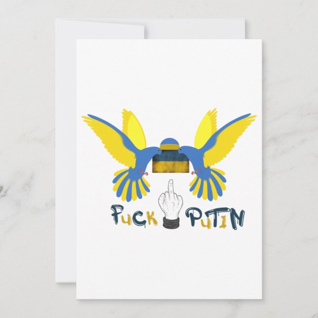 Fack putin ,Support Ukraine Classic Invitation (Front)