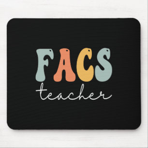 FACS Teacher Retro Groovy Vintage Happy First Day  Mouse Mat