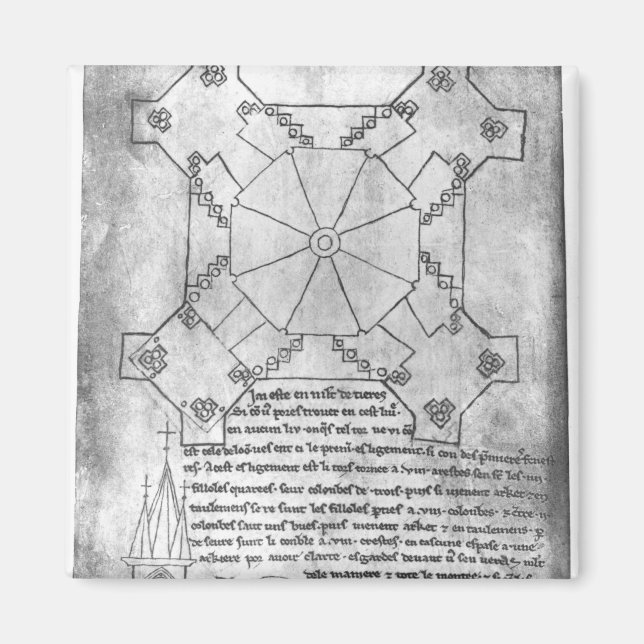 Facsimile copy of a plan of the tower magnet (Front)