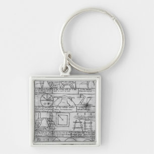Facsimile copy of Geometrical figures Key Ring