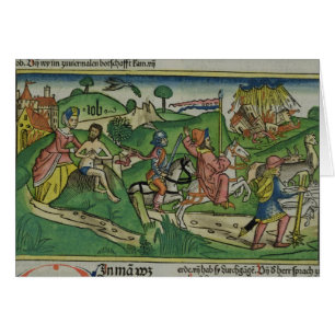 Facsimile copy of Job: Frontispiece, Job being sco