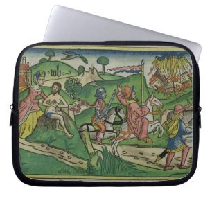 Facsimile copy of Job: Frontispiece, Job being sco Laptop Sleeve